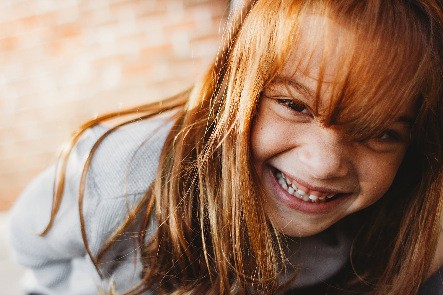 Portrait of young girl laughing